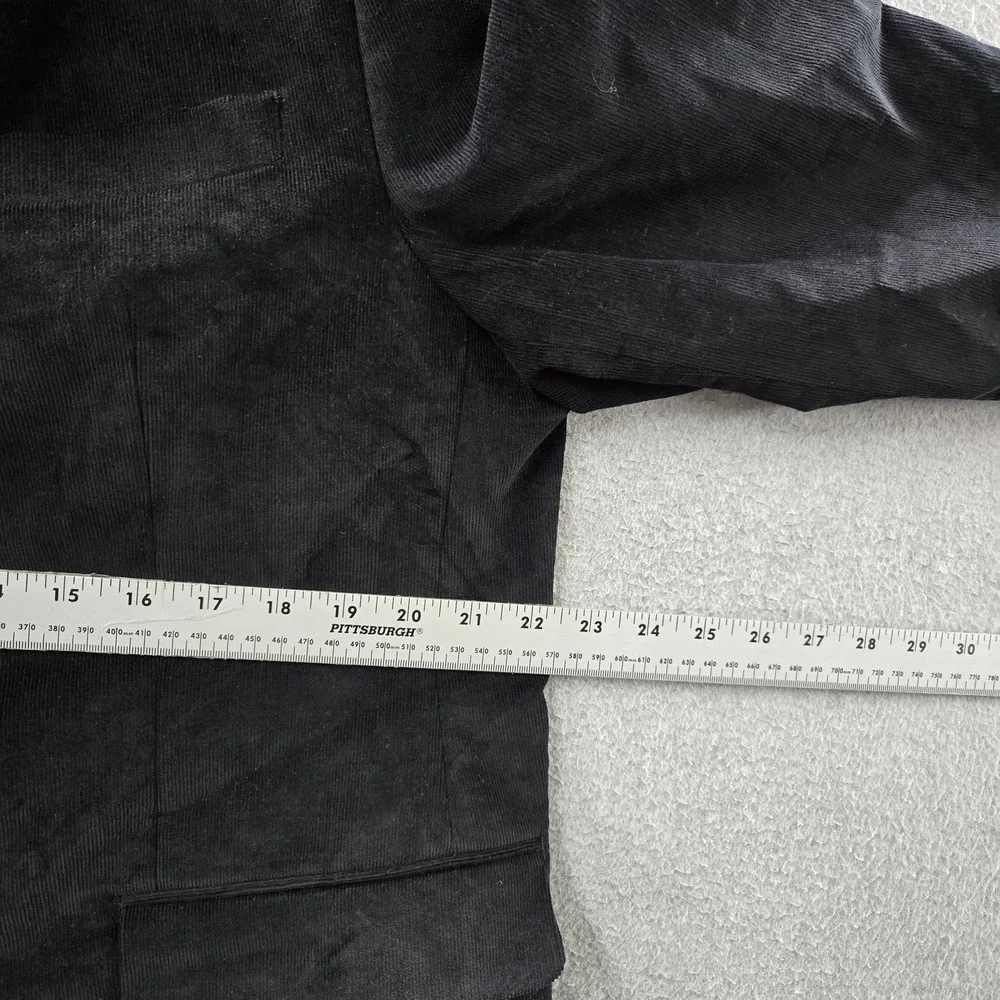 Lauren Ralph Lauren Men Blazer 44R Black Corduroy Sport Coat Button‎ Suede Elbow